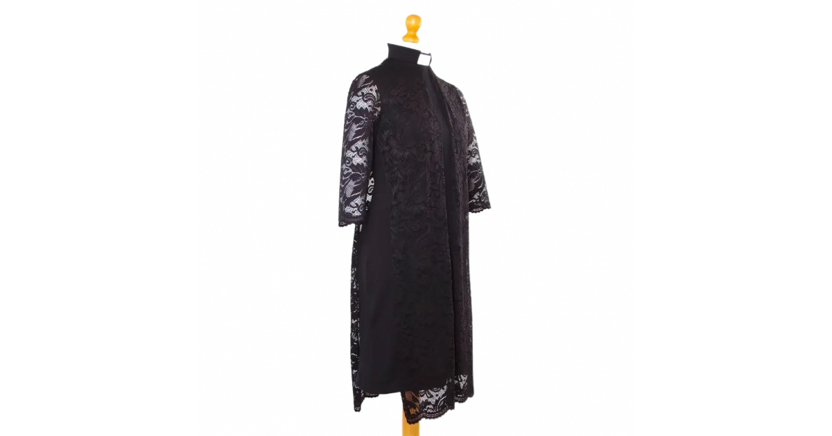 MIRIAM LACE PANEL DRESS