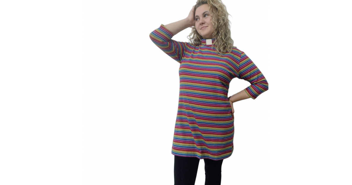 MAISIE FITTED RAINBOW DRESS MAISIE FITTED RAINBOW DRESS