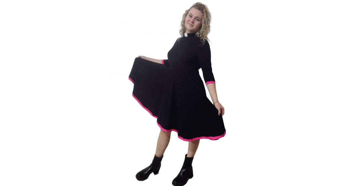 MARYAM TRIMMED SKATER DRESS MARYAM TRIMMED SKATER DRESS