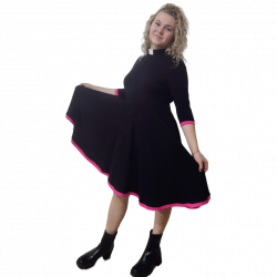 MARYAM TRIMMED SKATER DRESS MARYAM TRIMMED SKATER DRESS