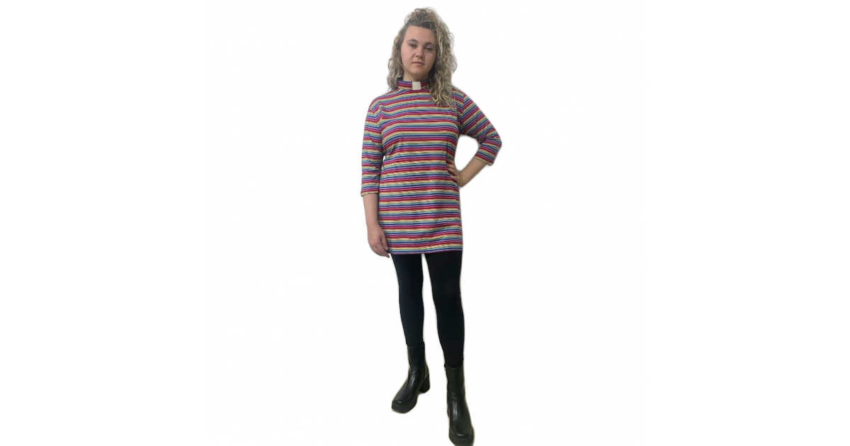 MAISIE FITTED RAINBOW TUNIC MAISIE FITTED RAINBOW TUNIC
