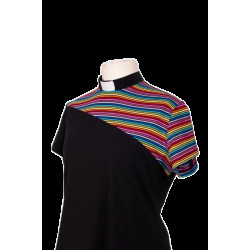 MIA ASYMMETRIC RAINBOW SKATER DRESS
