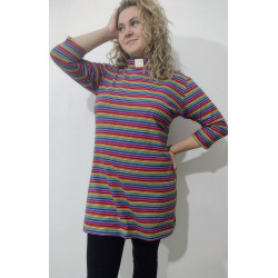MAISIE FITTED RAINBOW DRESS