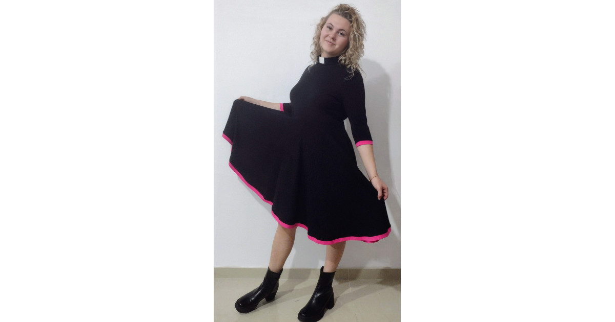 MARYAM TRIMMED SKATER DRESS