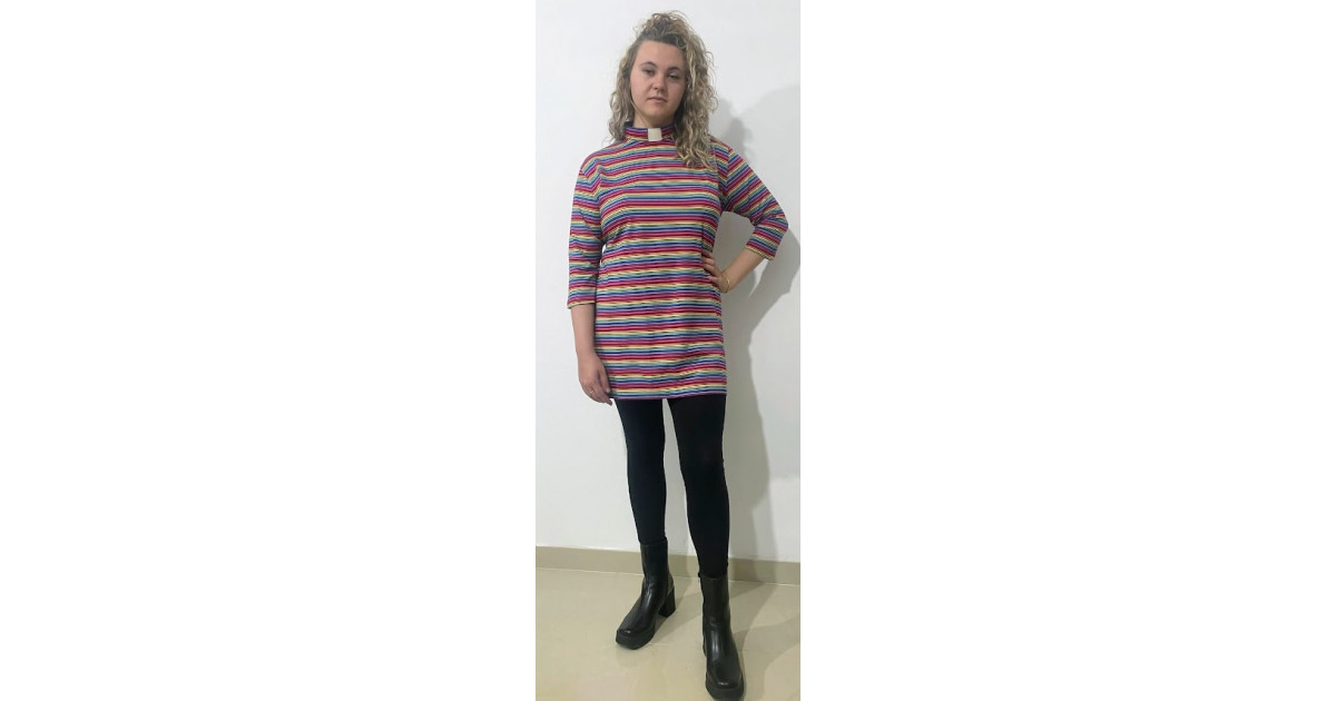 MAISIE FITTED RAINBOW TUNIC